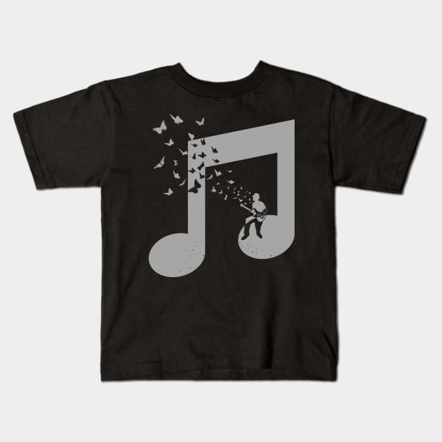 Bass Guitar Butterfly Kids T-Shirt by barmalisiRTB